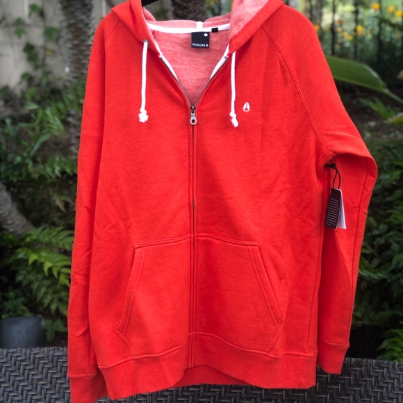 Nixon Other - Nixon Red Zip Hoodie Large NWT